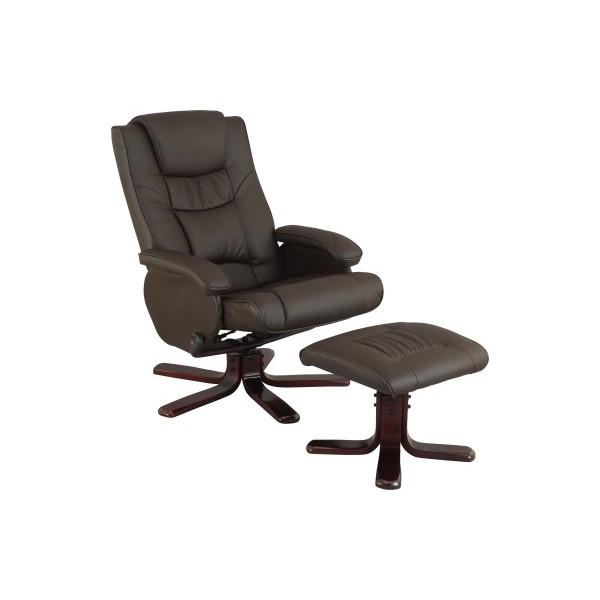 Fauteuil de relaxation avec pouf Sherpa
