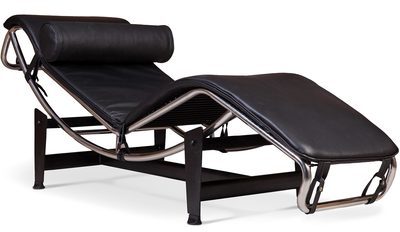 Chaise Longue Kart4 - Simili Cuir Noir