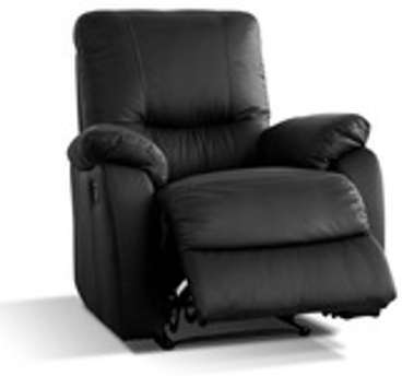 Fauteuil relax en cuir à commande manuelle GASPARD