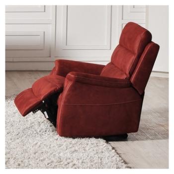 Fauteuil de relaxation électrique rouge en tissu LORD Fauteuil de relaxation électrique