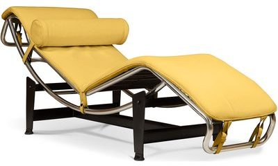 Chaise Longue Kart4 - Simili Cuir Jaune
