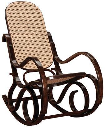 Rocking chair en bois massif coloris noyer