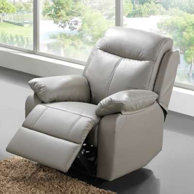 Fauteuil Relax électrique Cuir Gris - VYCTOIRE - L