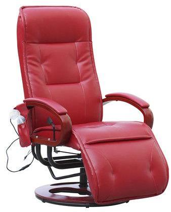 Fauteuil Relax Massant AVIGNON CUIR Rouge Fauteuil Relax Massant AVIGNON