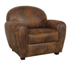 Fauteuil Club Vintage Marron