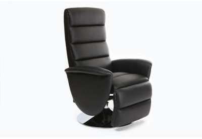 Fauteuil relax manuel noir NELSON Fauteuil relax manuel noir