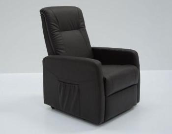 Fauteuil relax électrique noir avec releveur RENNE