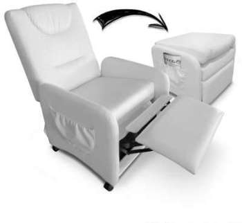 Fauteuil relax pliable Bristol Blanc