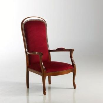 Fauteuil voltaire revêtement velours, Méa - La R