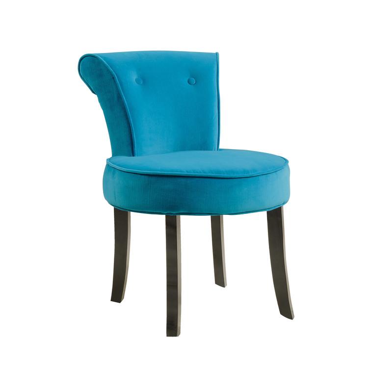 Petit fauteuil crapaud en coton toucher velours BE