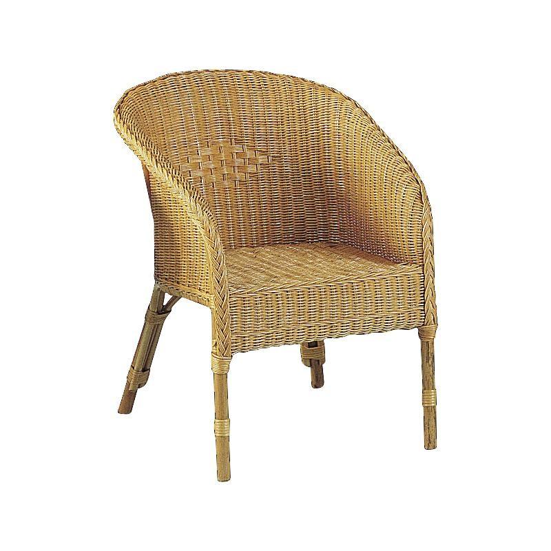 AUBRY GASPARD ? Fauteuil crapaud en rotin