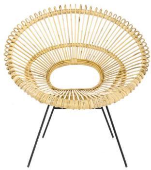 Fauteuil en rotin tressé HAWAI coloris naturel Fauteuil en rotin tressé HAWAI