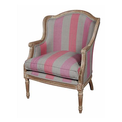 Fauteuil bergère framboise