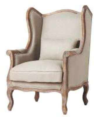 Fauteuil bergère en lin Manoir