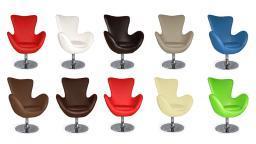 Fauteuil design en simili cuir - Léon