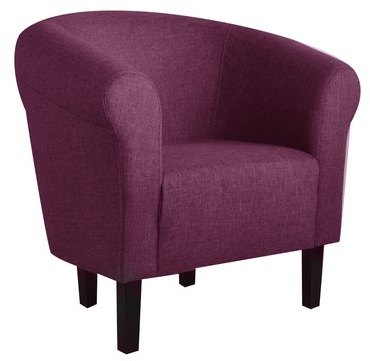 Fauteuil Monaco savane prune chiné