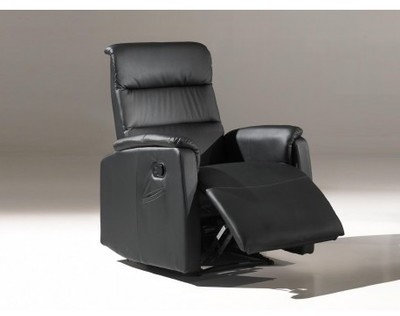 Fauteuil Relax England manuel, coloris noir