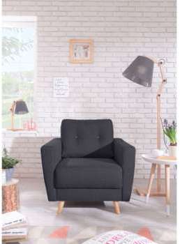 BOBOCHC Fauteuil SCAND - Style scandinave - Noir BOBOCHC Fauteuil SCAND - Style