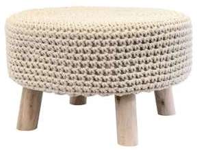 Pouf tressé LENA coloris beige Pouf tressé LENA coloris beige