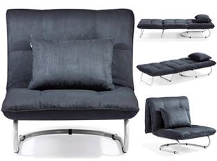 Fauteuil convertible Folo noir - Convertible une p