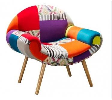 Fauteuil Patchwork coloré Hippie chic