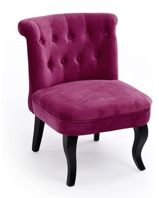 Fauteuil crapaud velours violet Sissy - 56 x 63 x