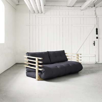 Fauteuil futon convertible structure naturelle mat