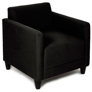 Fauteuil en tissu MARCUS coloris noir Fauteuil en tissu MARCUS coloris