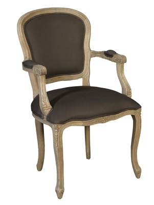 Fauteuil cabriolet Louis XV chêne massif