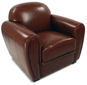 Fauteuil Club cuir marron clair - cuir de vachette Fauteuil Club cuir marron