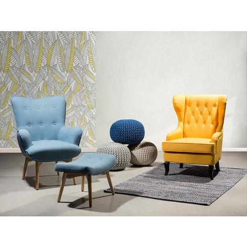Ottoman - Pouf - Bleu - Conrad