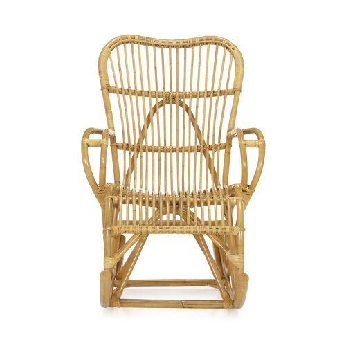 Tristan Fauteuil rocking chair en rotin naturel