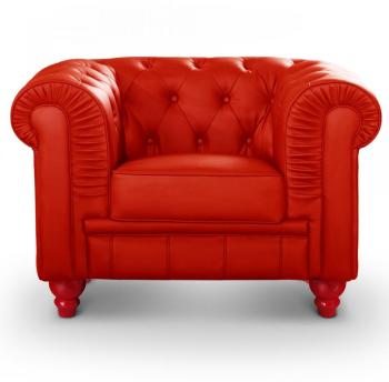 Fauteuil Chesterfield Rouge