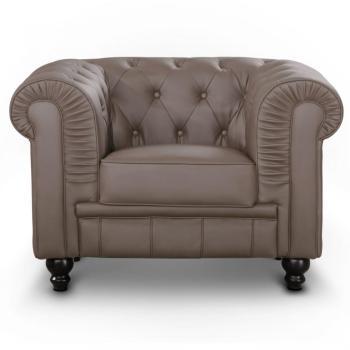 Fauteuil Chesterfield Taupe