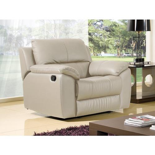 Fauteuil Cuir Relaxation GIORGINA - Beige