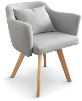 Chaise / Fauteuil scandinave Dantes Tissu Gris