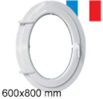 Oeil de boeuf ovale 1 ouvrant pvc tableau 600x800 mm Oeil de boeuf ovale 1 ouvrant
