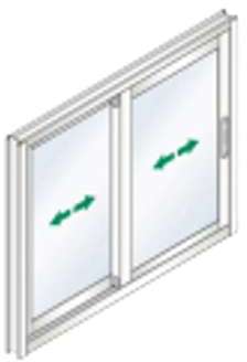 Fenêtre coulissante 2 ouvrants - fenêtres pvc Fenêtre coulissante 2 ouvrants