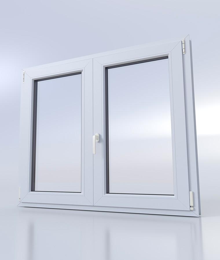 Fenêtre PVC - blanc - deux vantaux Fenêtre PVC - blanc - deux