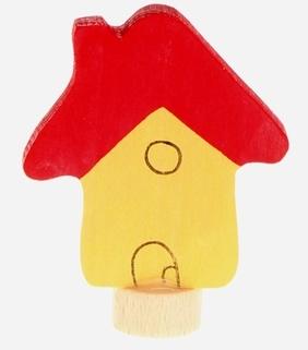 GRIMMS - Maison jaune - Figurine décorative en bo