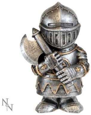 Figurine soldat médiéval en armure avec hache Sir