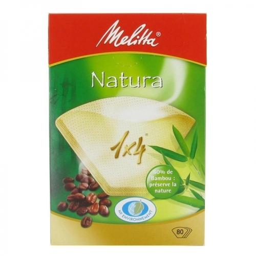 Filtre Cafetière Melitta Bambou 1x4 - par 80 Filtre Cafetière Melitta Bambou