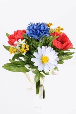 Bouquet de fleurs artificielles des champs tricolo