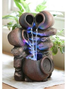 Fontaine dIntérieur 4 Pots avec Eclairage Led- Ze