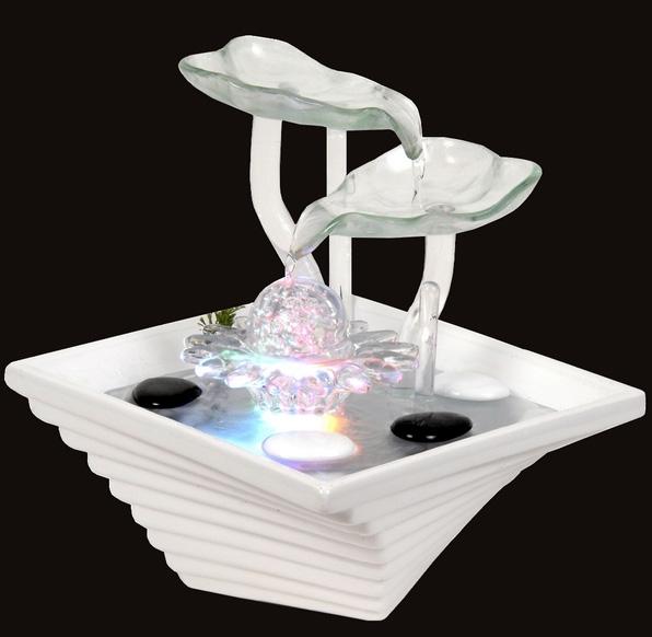 Fontaine dintérieur en verre et céramique Nénuph