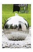 Fontaine jardin design sphère inox 40cm