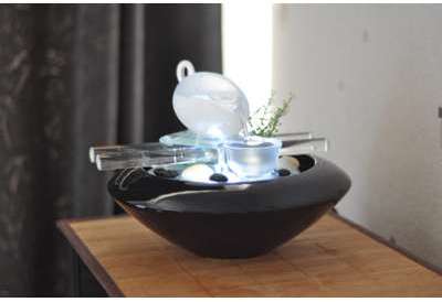 Fontaine dintérieur en verre Tea Time