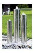 Fontaine jardin inox design tubes
