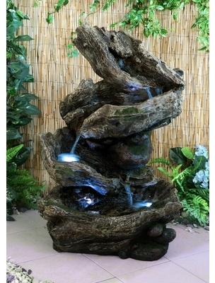 Fontaine Cascade de Rocher avec Lumières LED