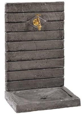 Fontaine de jardin murale - Contemporaine - Noire